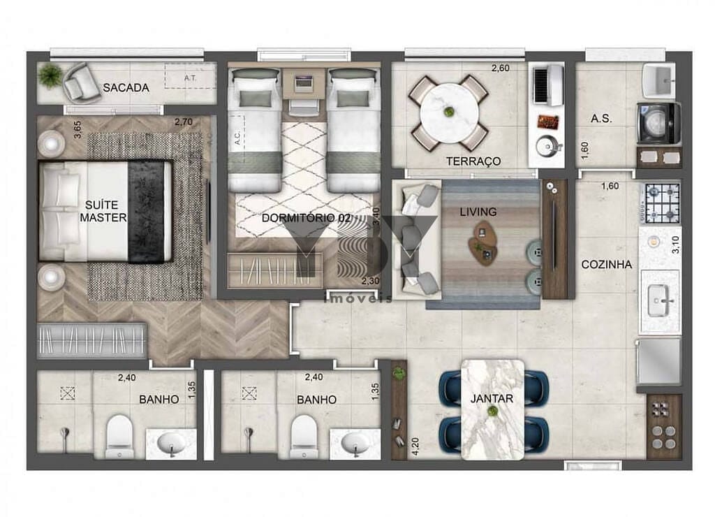 Apartamento, 2 quartos, 95 m² - Foto 15