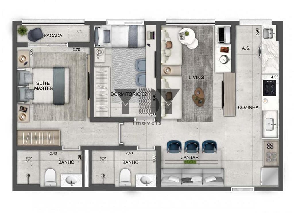 Apartamento, 2 quartos, 107 m² - Foto 16