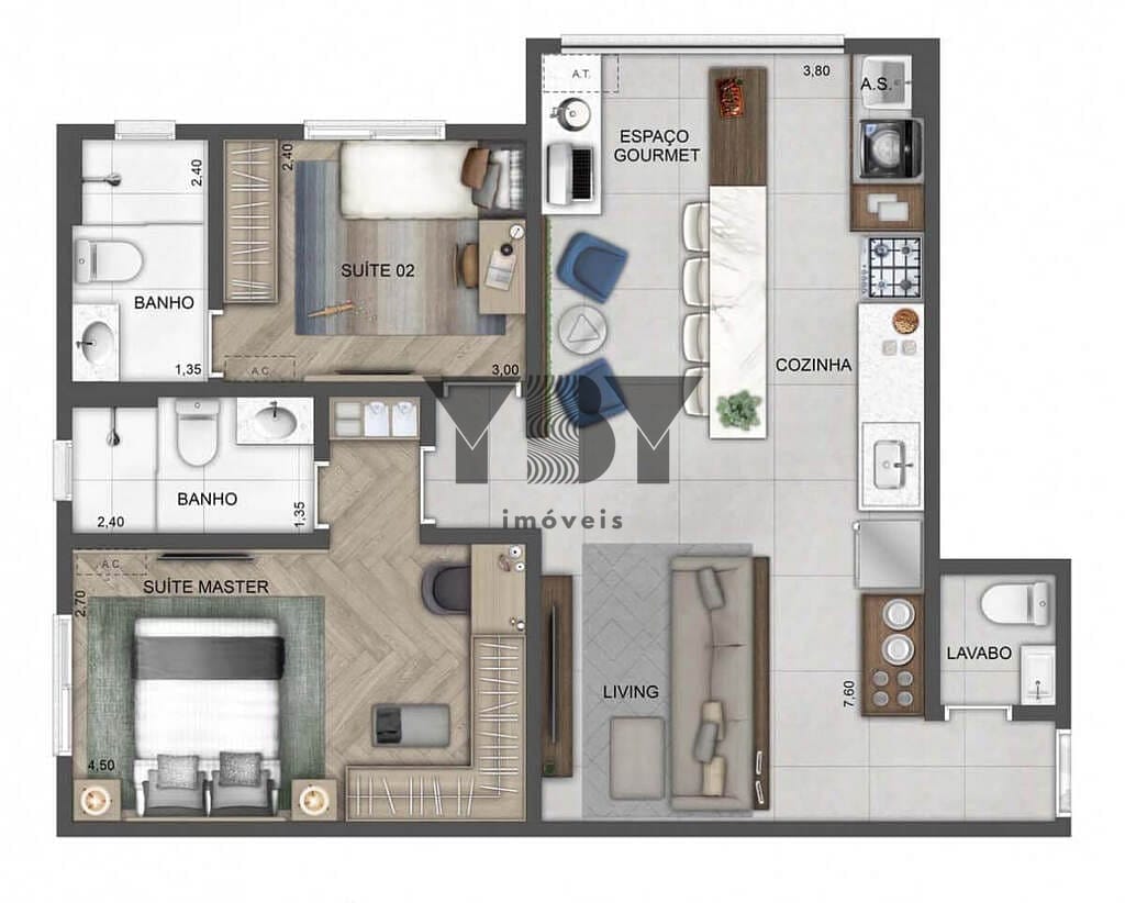 Apartamento, 2 quartos, 62 m² - Foto 20