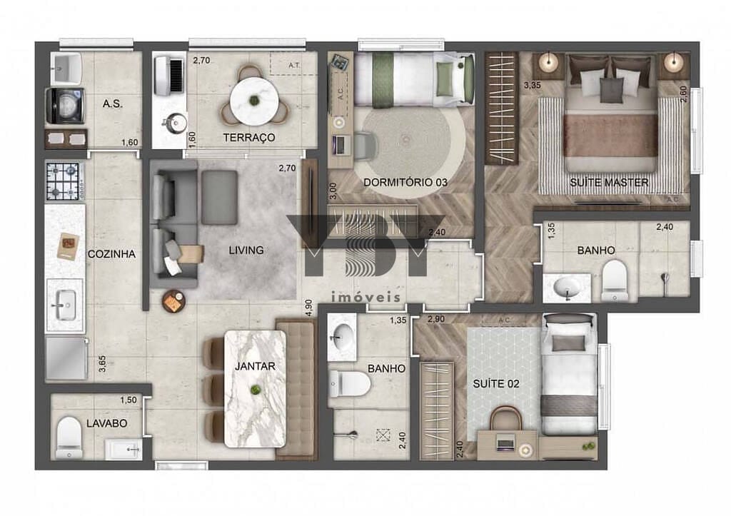 Apartamento, 1 quarto, 45 m² - Foto 17