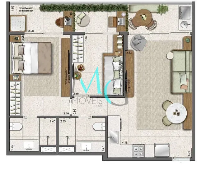 Apartamento, 1 quarto, 38 m² - Foto 32