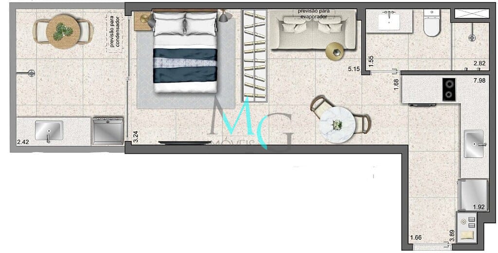 Apartamento, 1 quarto, 28 m² - Foto 28