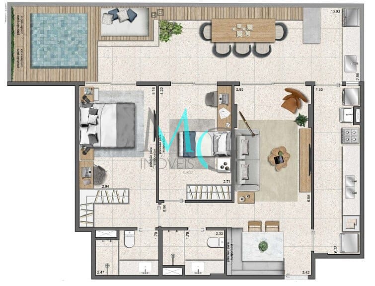 Apartamento, 1 quarto, 28 m² - Foto 34