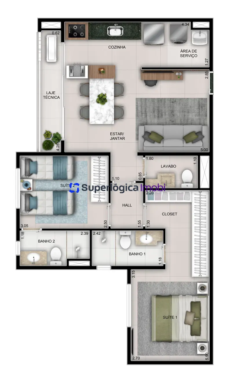 Apartamento, 2 quartos, 61 m² - Foto 22
