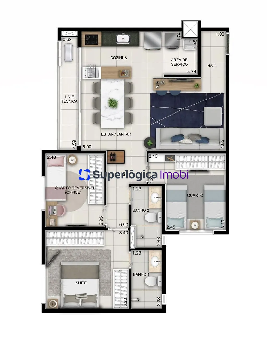 Apartamento, 3 quartos, 81 m² - Foto 23