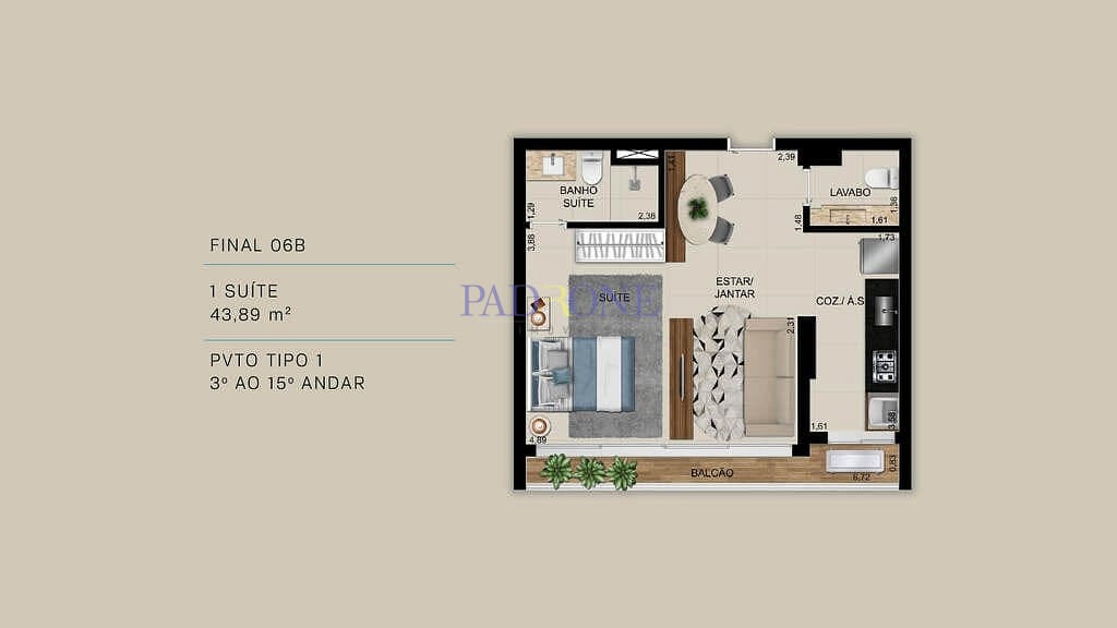 Apartamento à venda com 2 quartos, 99m² - Foto 15