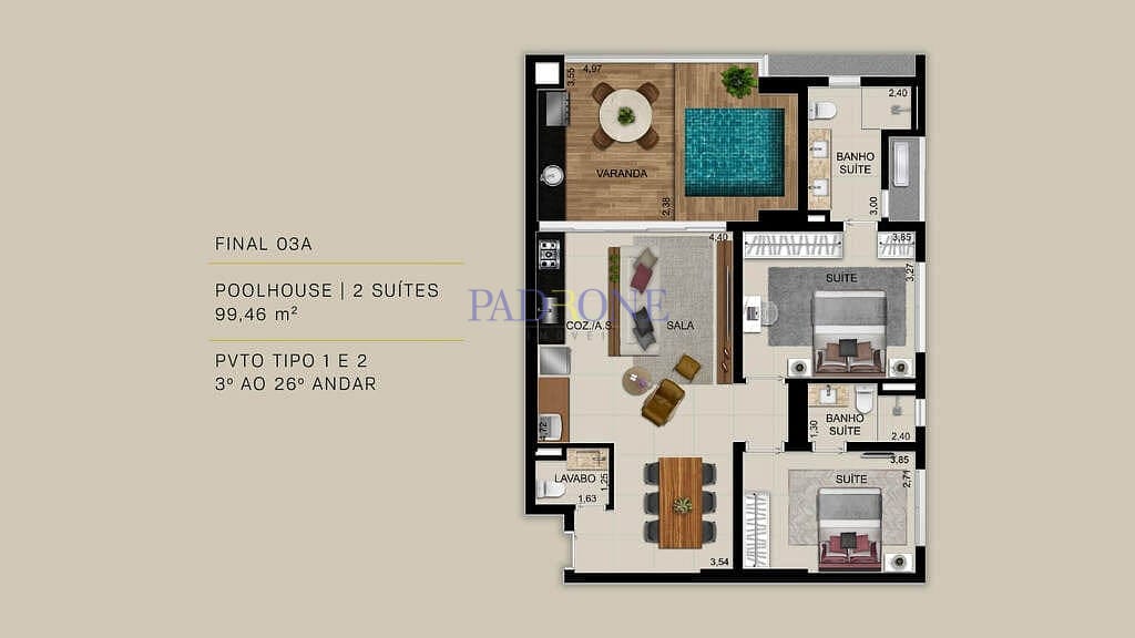Apartamento à venda com 2 quartos, 99m² - Foto 27