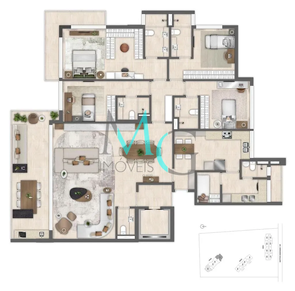 Apartamento, 4 quartos, 199 m² - Foto 72