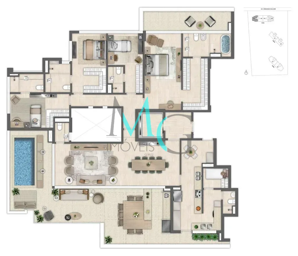 Apartamento, 3 quartos, 119 m² - Foto 73