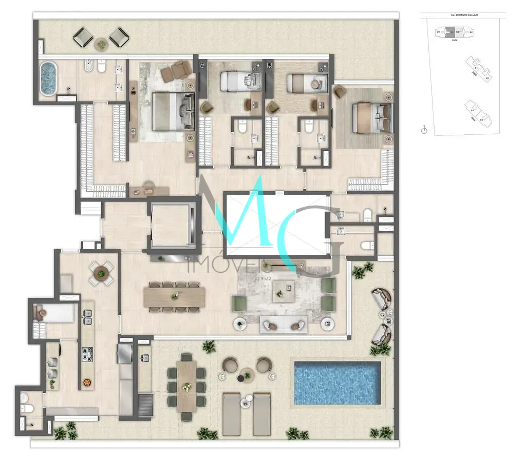 Apartamento, 3 quartos, 119 m² - Foto 74