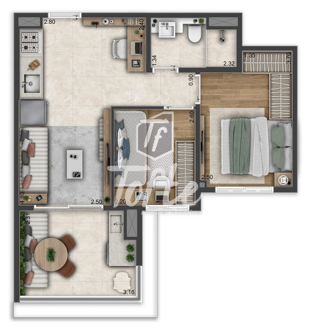 Apartamento, 2 quartos, 45 m² - Foto 18