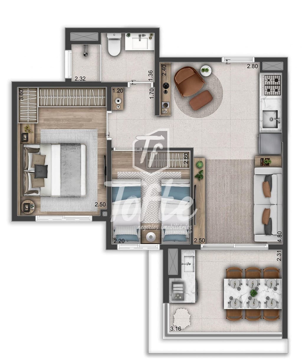 Apartamento, 2 quartos, 45 m² - Foto 19