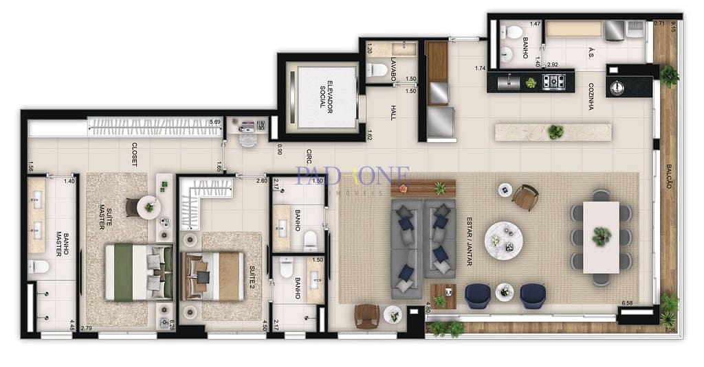 Apartamento à venda com 4 quartos, 199m² - Foto 25
