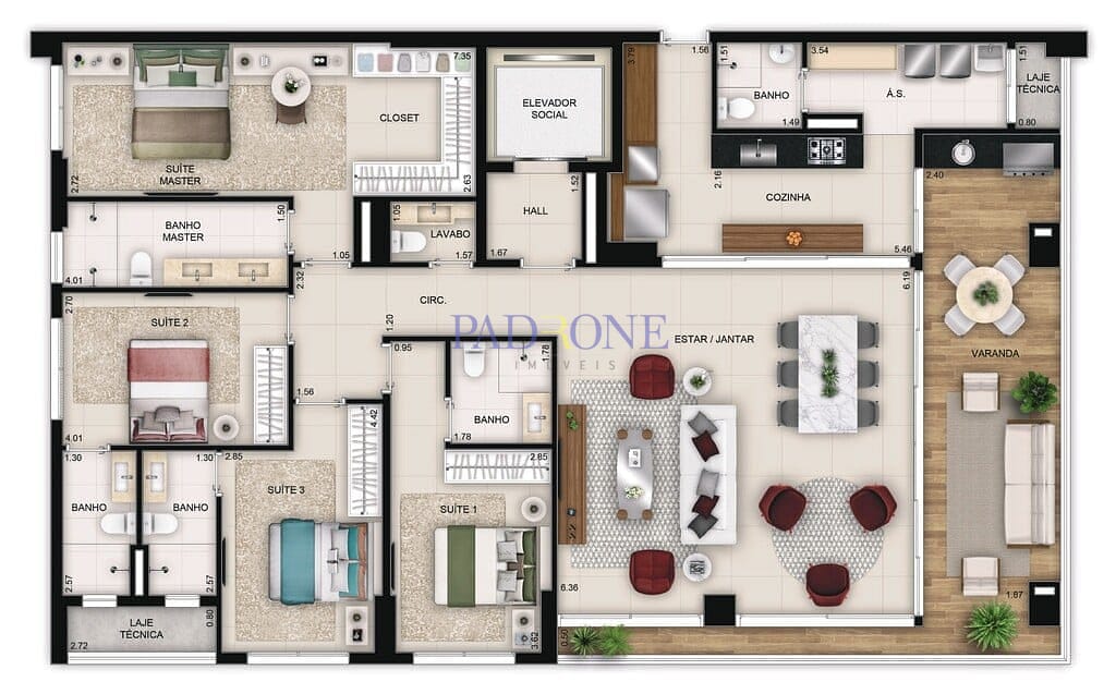 Apartamento à venda com 4 quartos, 199m² - Foto 26