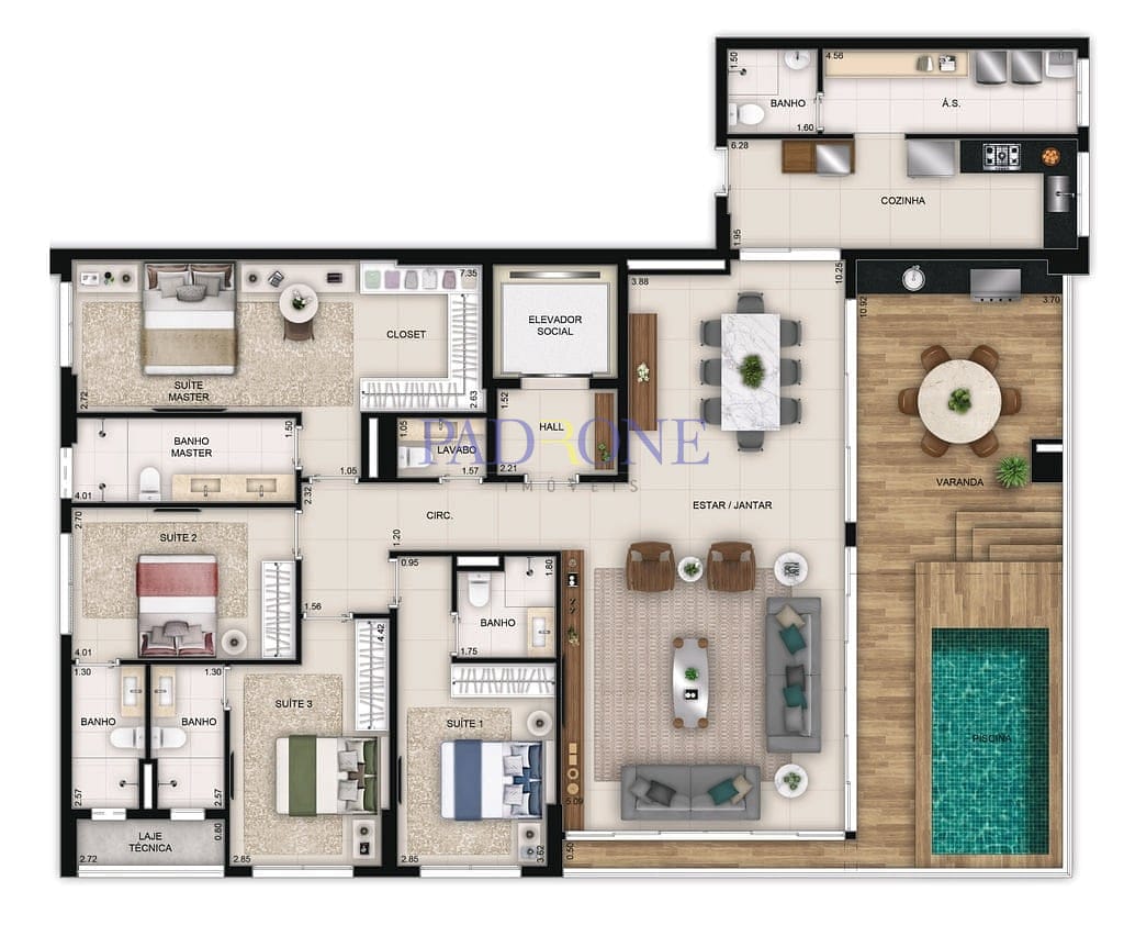 Apartamento à venda com 4 quartos, 199m² - Foto 27