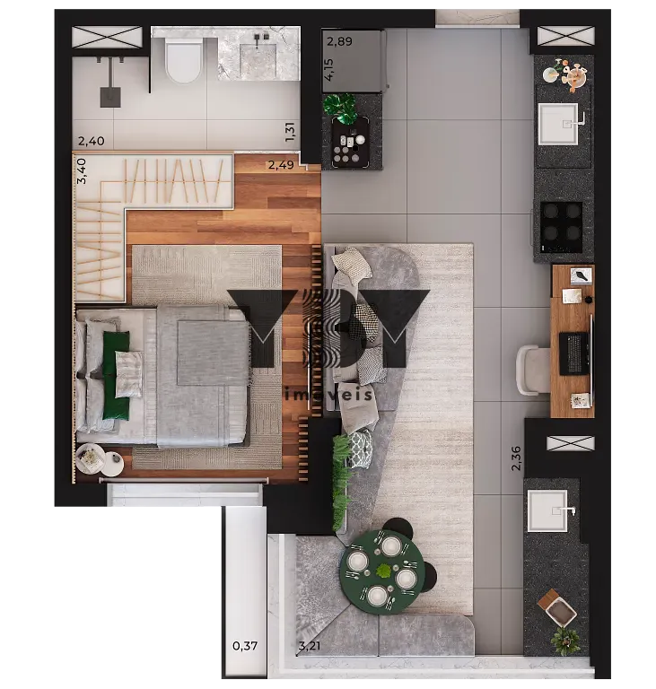 Apartamento, 1 quarto, 44 m² - Foto 31
