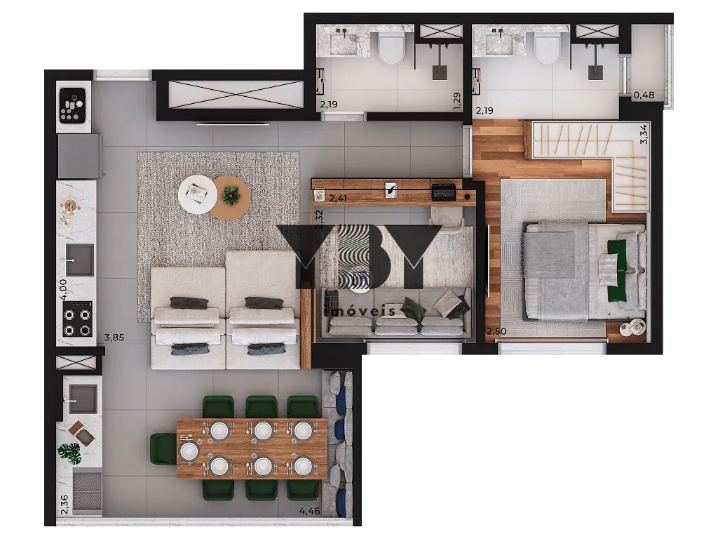 Apartamento, 1 quarto, 37 m² - Foto 33