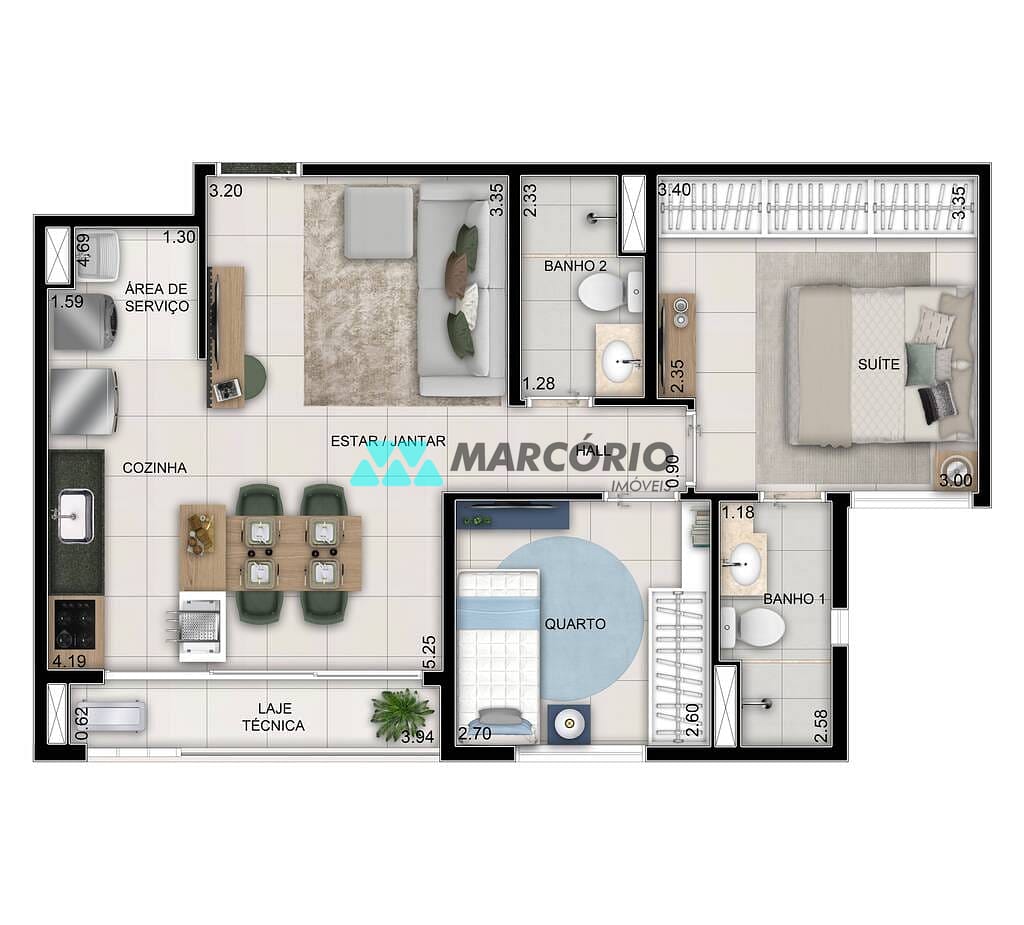 Apartamento à venda com 3 quartos, 76m² - Foto 21