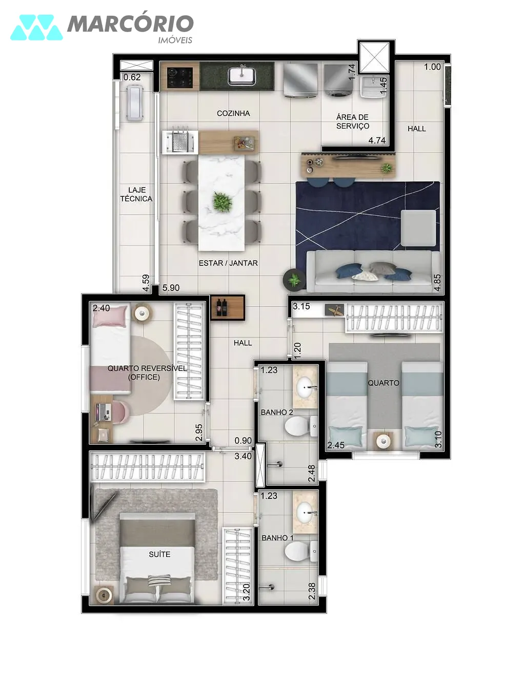 Apartamento, 3 quartos, 76 m² - Foto 23