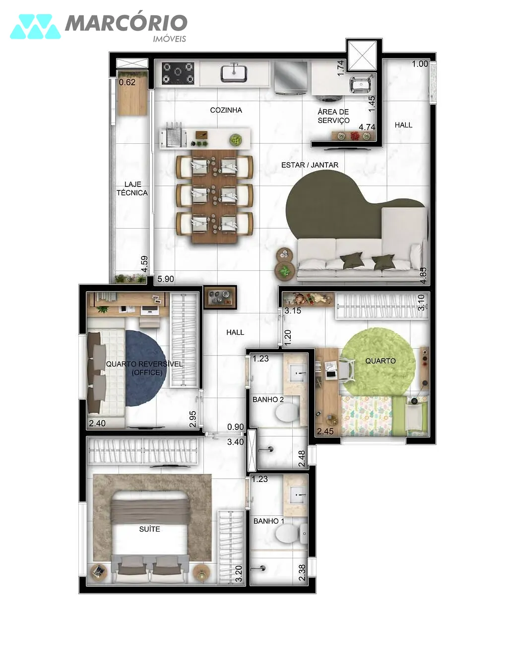 Apartamento, 3 quartos, 76 m² - Foto 24