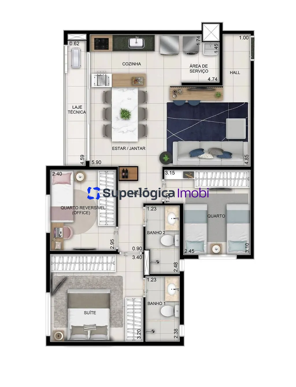 Apartamento, 3 quartos, 81 m² - Foto 23