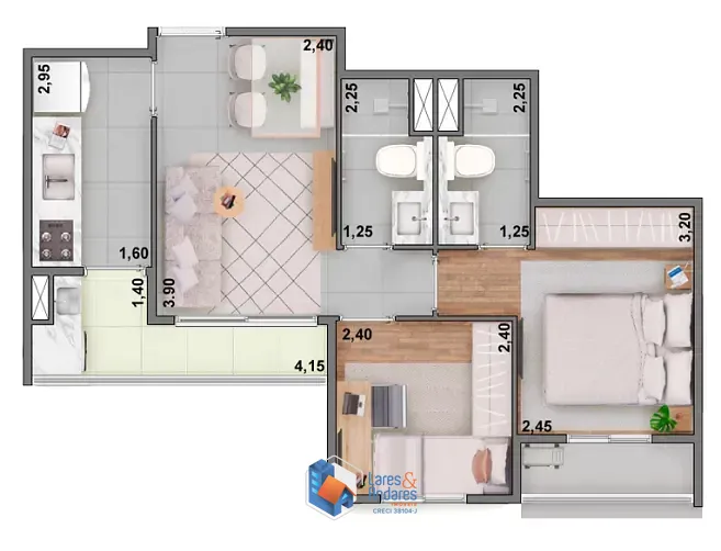 Apartamento, 2 quartos, 47 m² - Foto 13