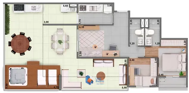 Apartamento, 2 quartos, 47 m² - Foto 17
