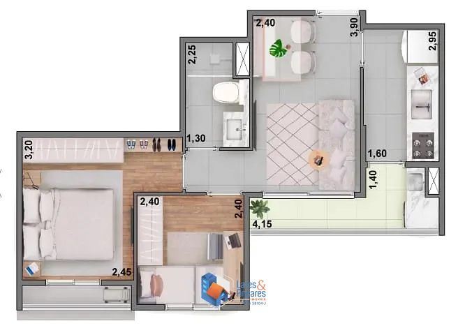 Apartamento, 2 quartos, 48 m² - Foto 11