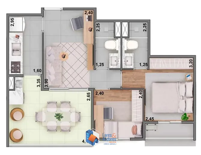 Apartamento, 2 quartos, 48 m² - Foto 14