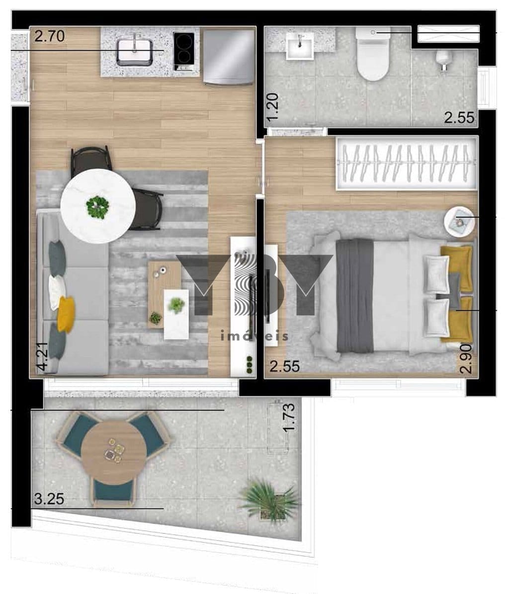 Apartamento, 1 quarto, 24 m² - Foto 19
