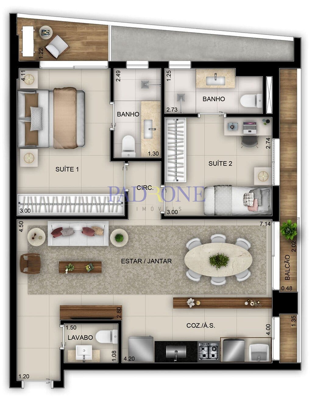Apartamento à venda com 2 quartos, 74m² - Foto 18