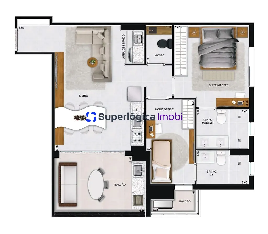 Apartamento, 1 quarto, 47 m² - Foto 45
