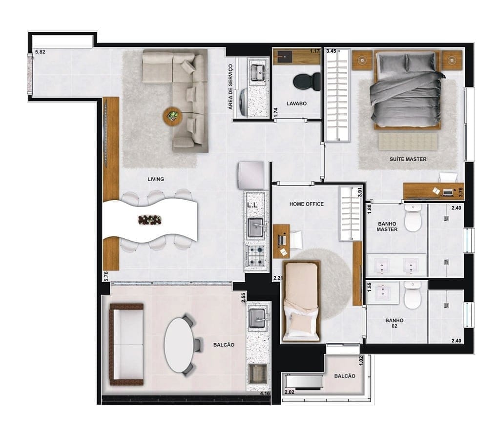 Apartamento, 1 quarto, 53 m² - Foto 45