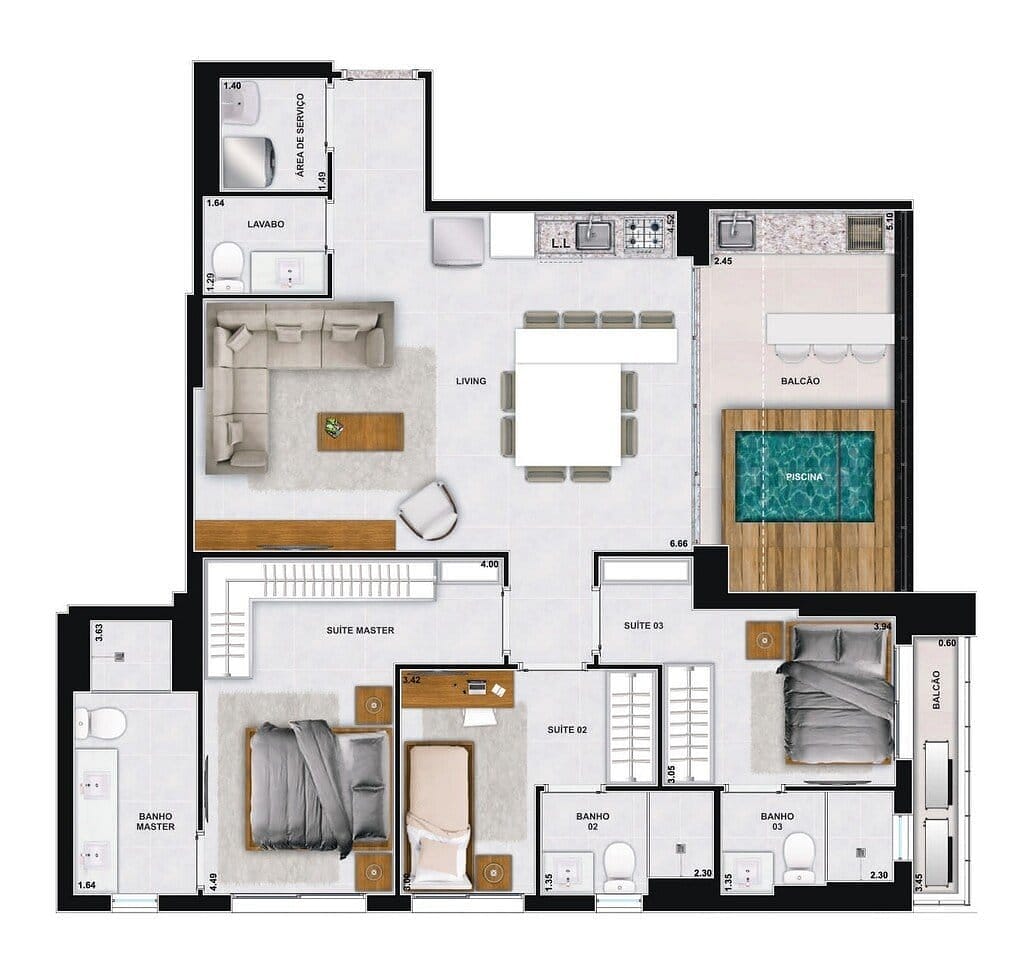 Apartamento, 1 quarto, 53 m² - Foto 48