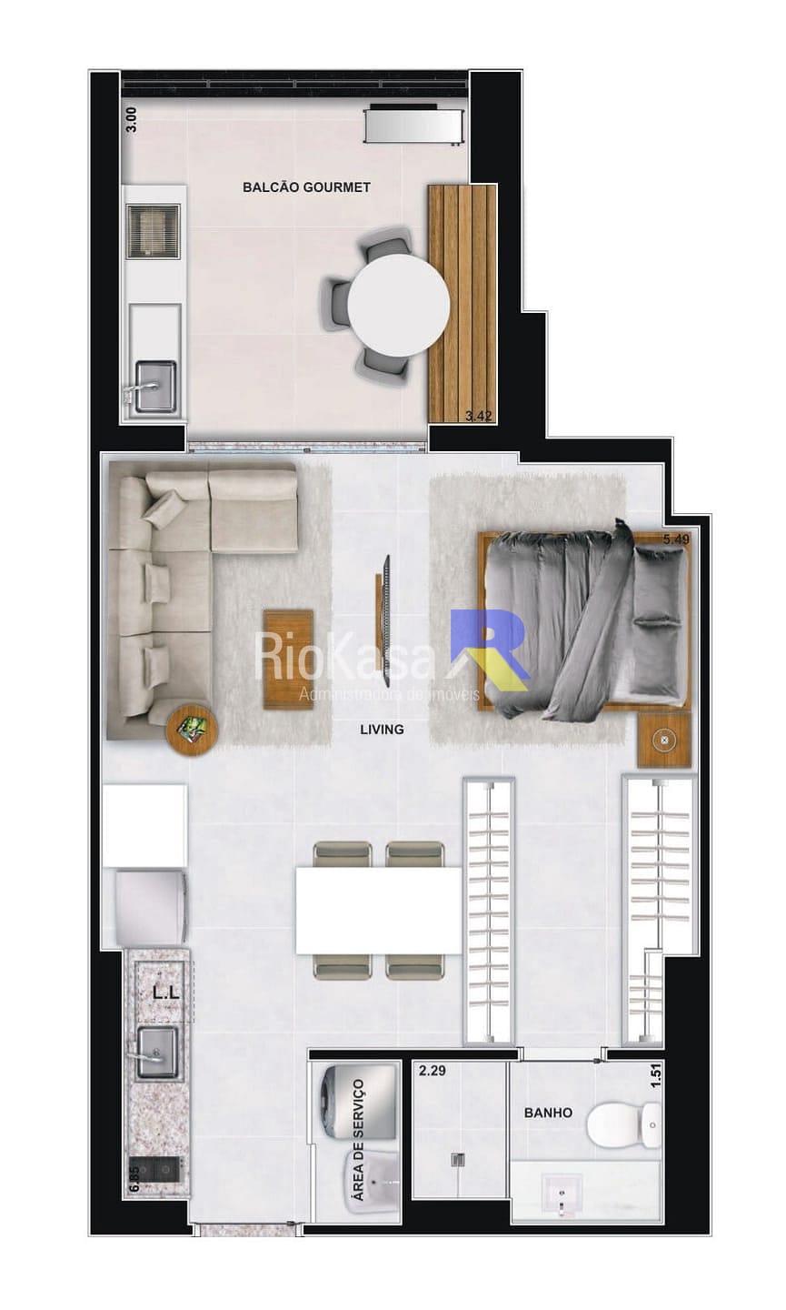 Apartamento, 1 quarto, 53 m² - Foto 42