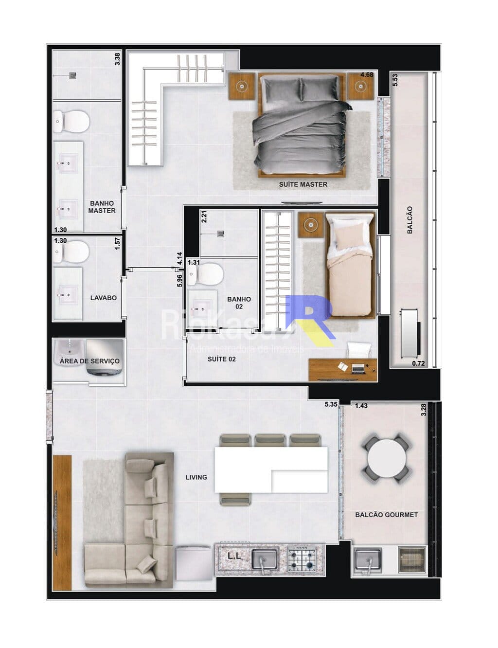 Apartamento, 1 quarto, 53 m² - Foto 43