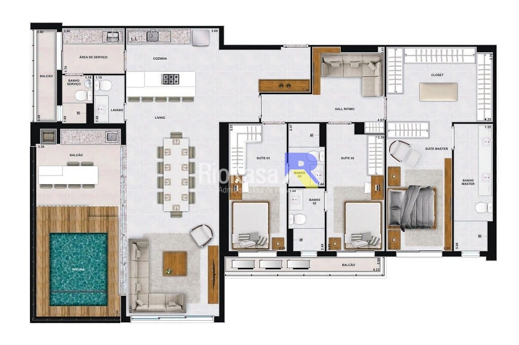 Apartamento, 1 quarto, 53 m² - Foto 52