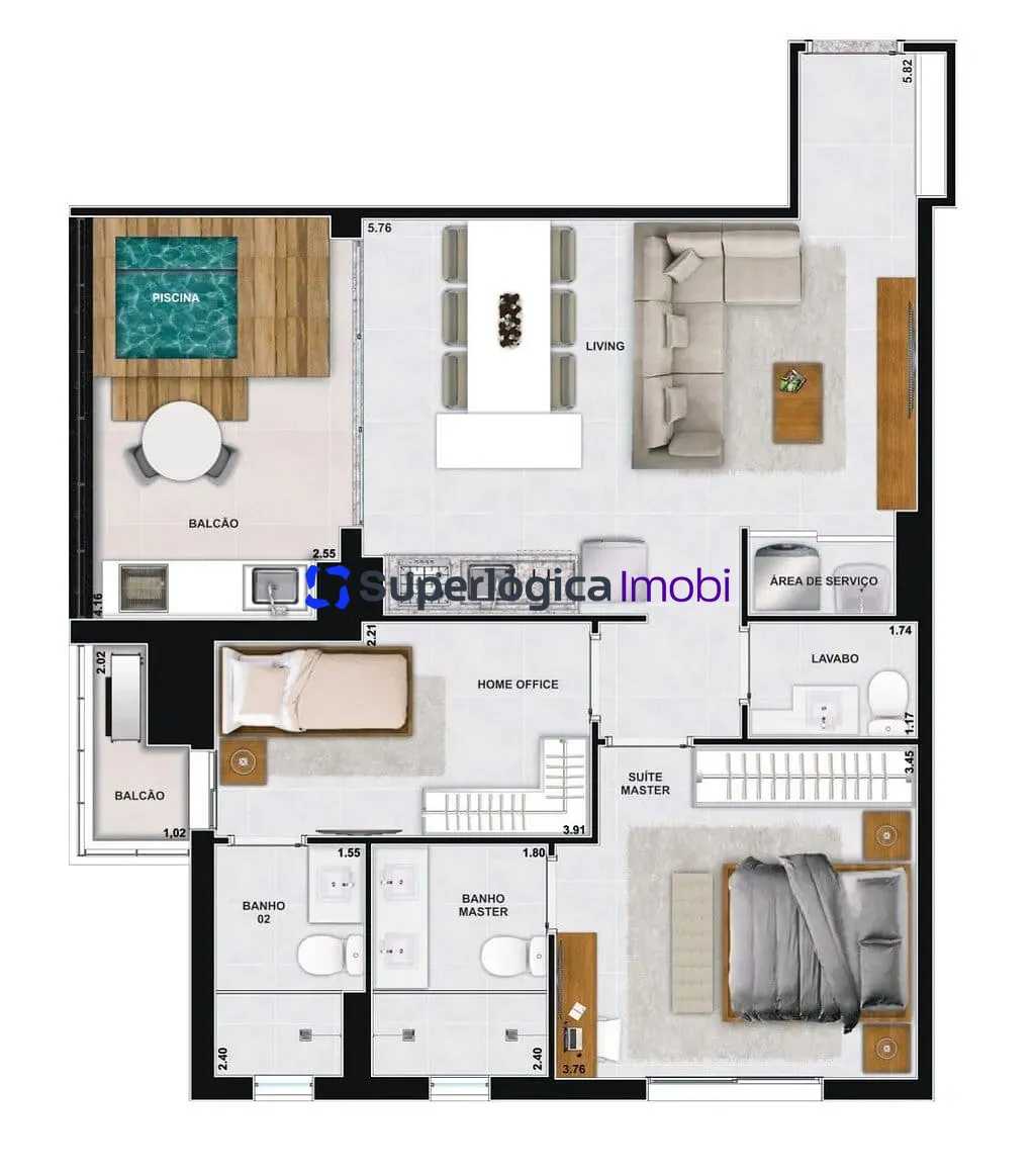 Apartamento, 1 quarto, 53 m² - Foto 44