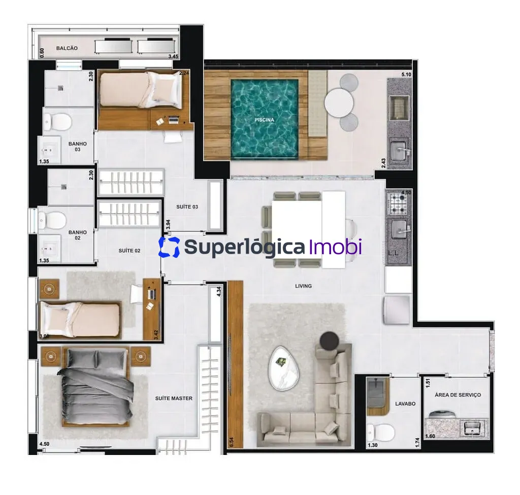 Apartamento, 1 quarto, 53 m² - Foto 49