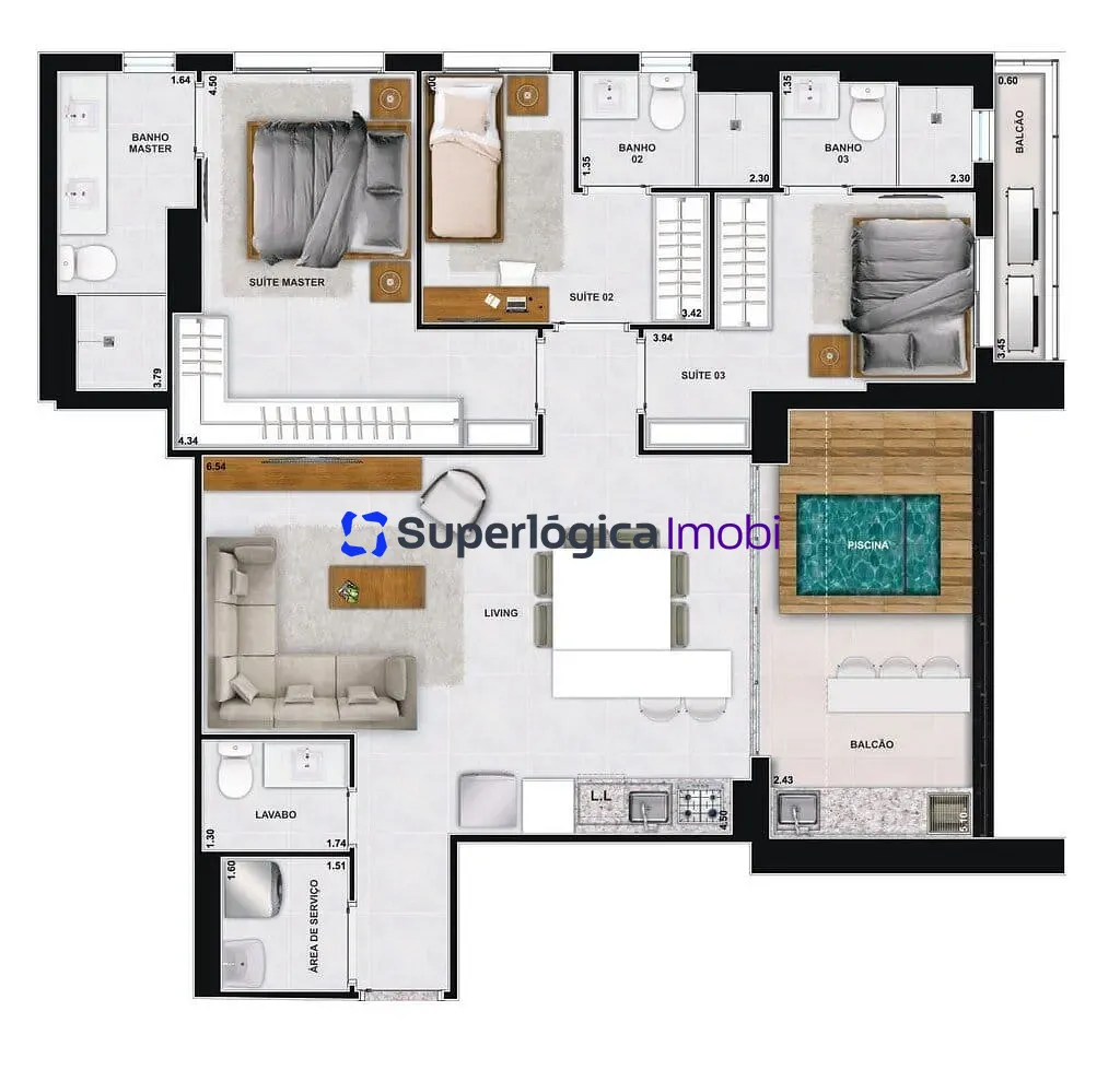 Apartamento, 1 quarto, 53 m² - Foto 50