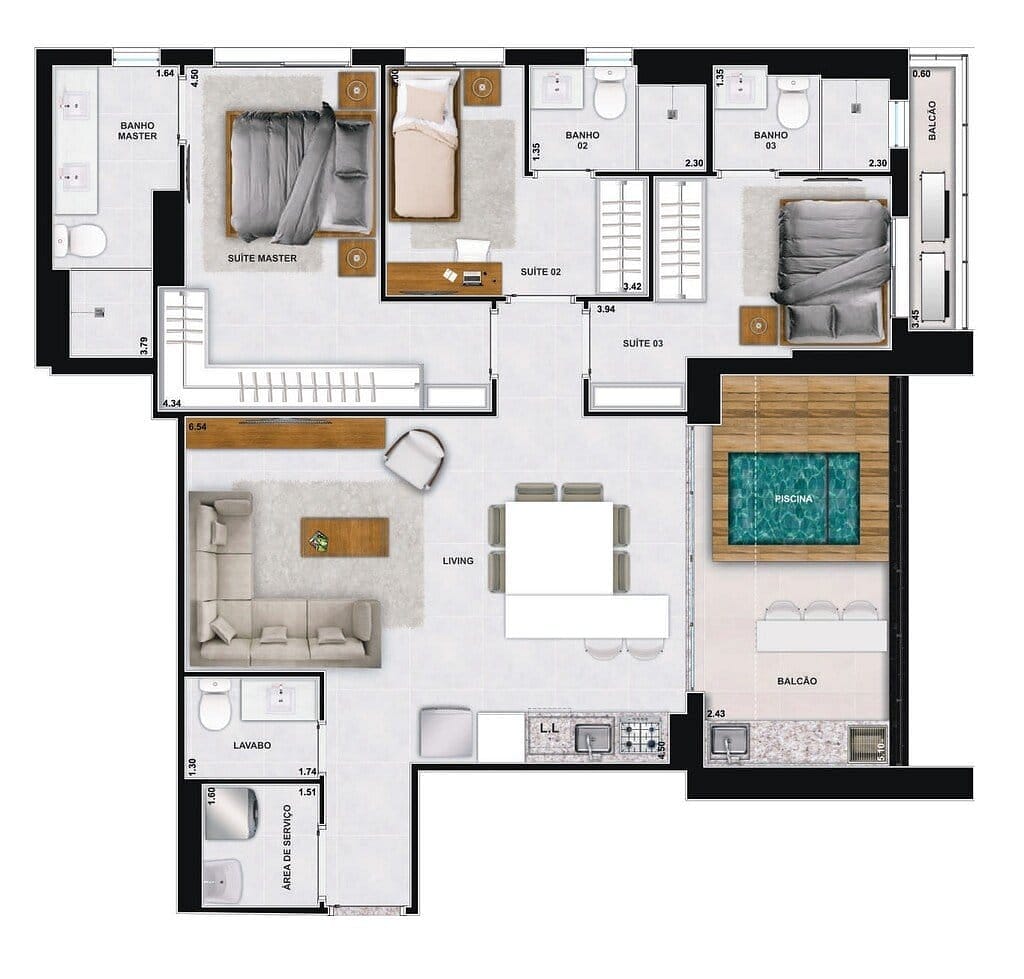 Apartamento, 2 quartos, 82 m² - Foto 50