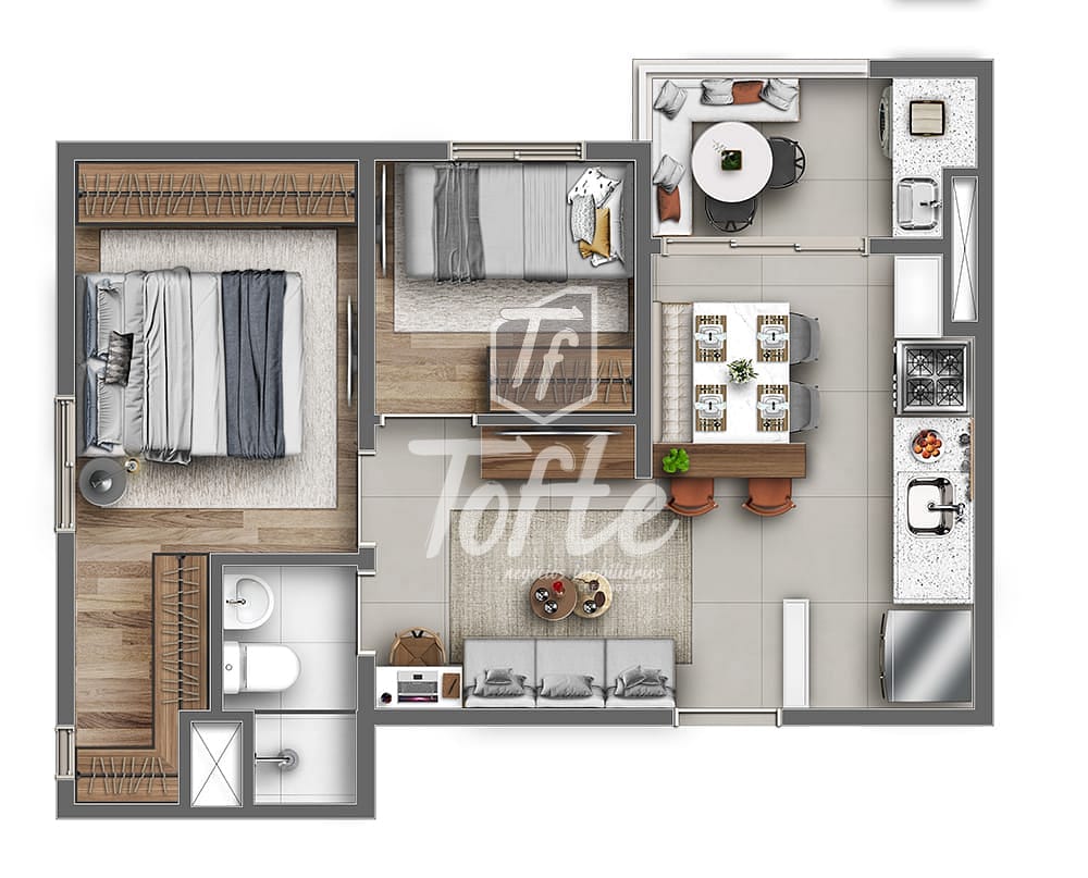 Apartamento, 2 quartos, 40 m² - Foto 42