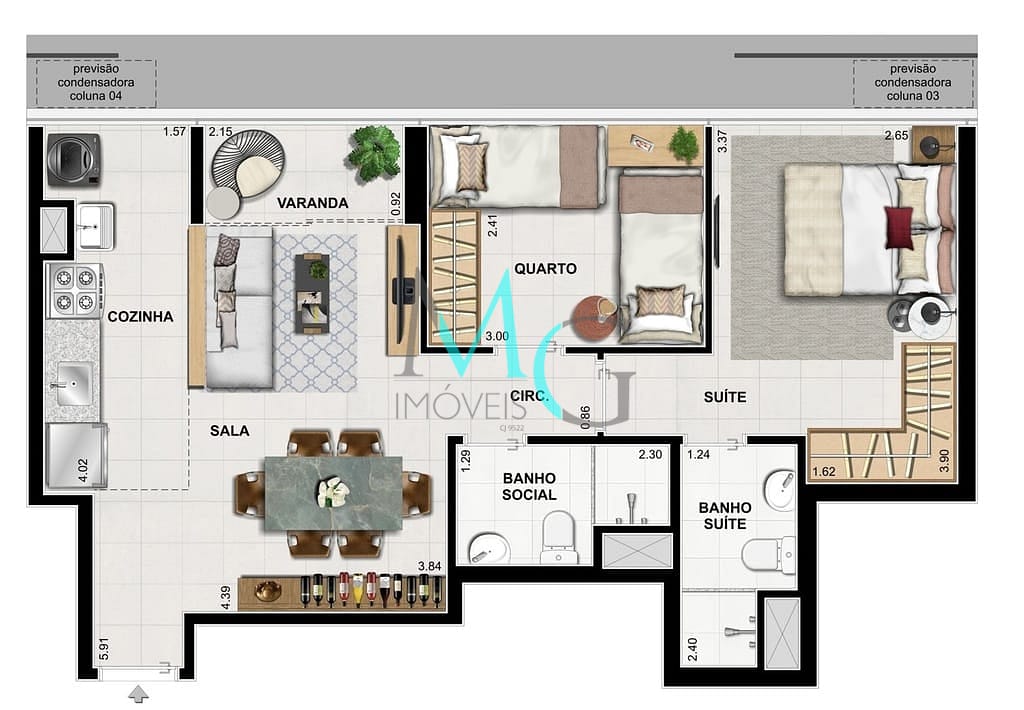 Apartamento à venda com 3 quartos, 60m² - Foto 30