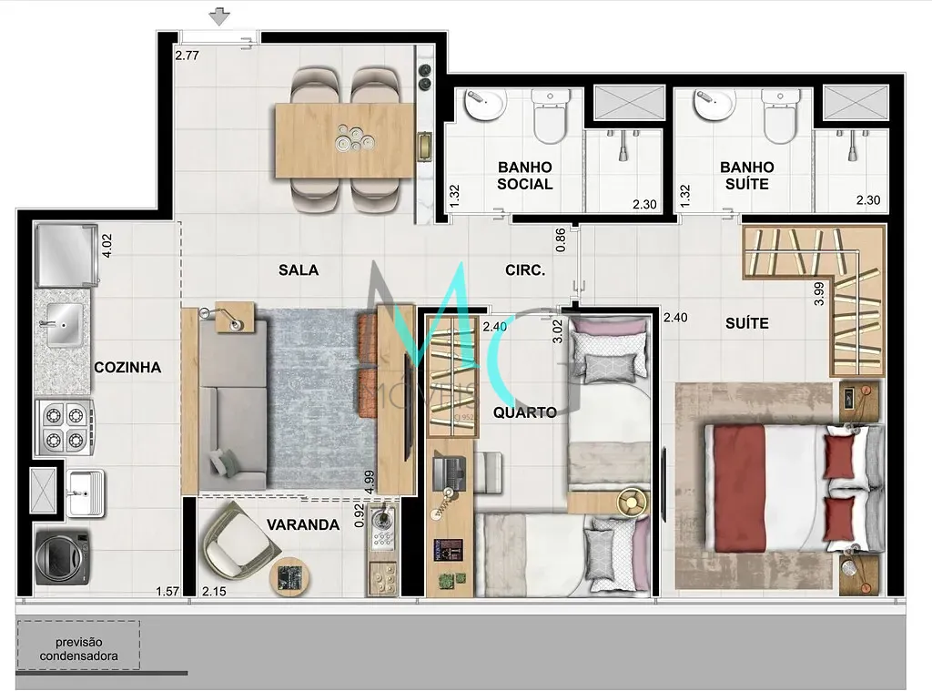 Apartamento, 3 quartos, 66 m² - Foto 28