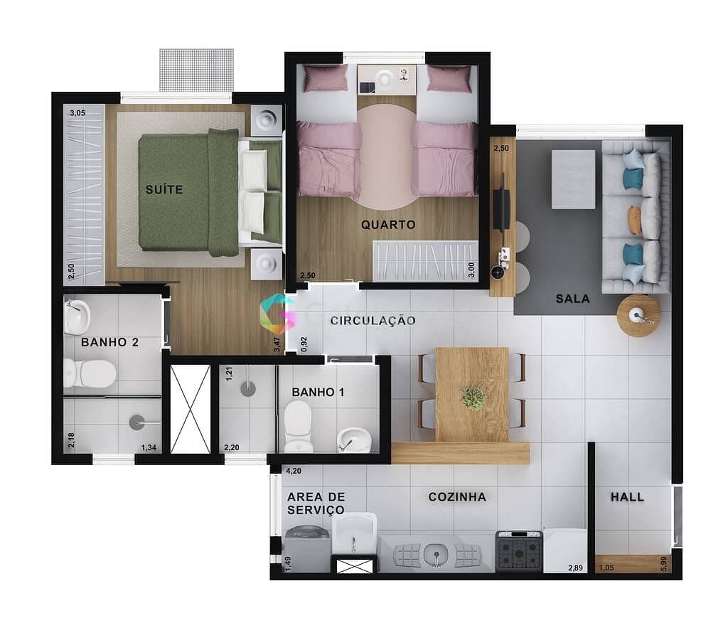 Apartamento à venda com 2 quartos, 51m² - Foto 25