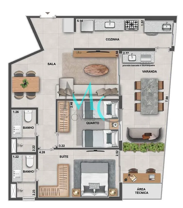 Apartamento, 2 quartos, 113 m² - Foto 21