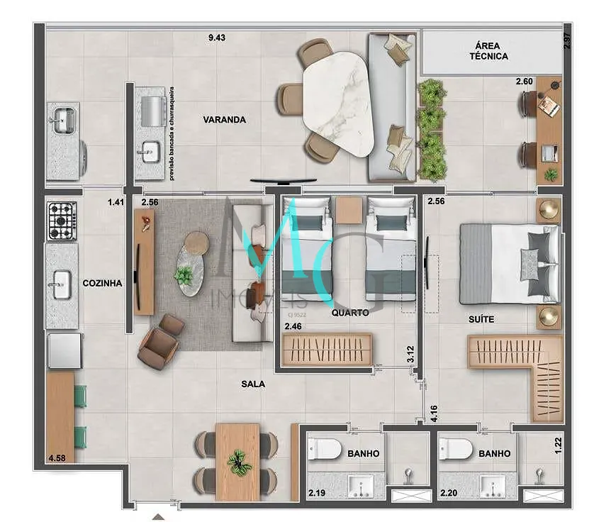 Apartamento, 2 quartos, 113 m² - Foto 22