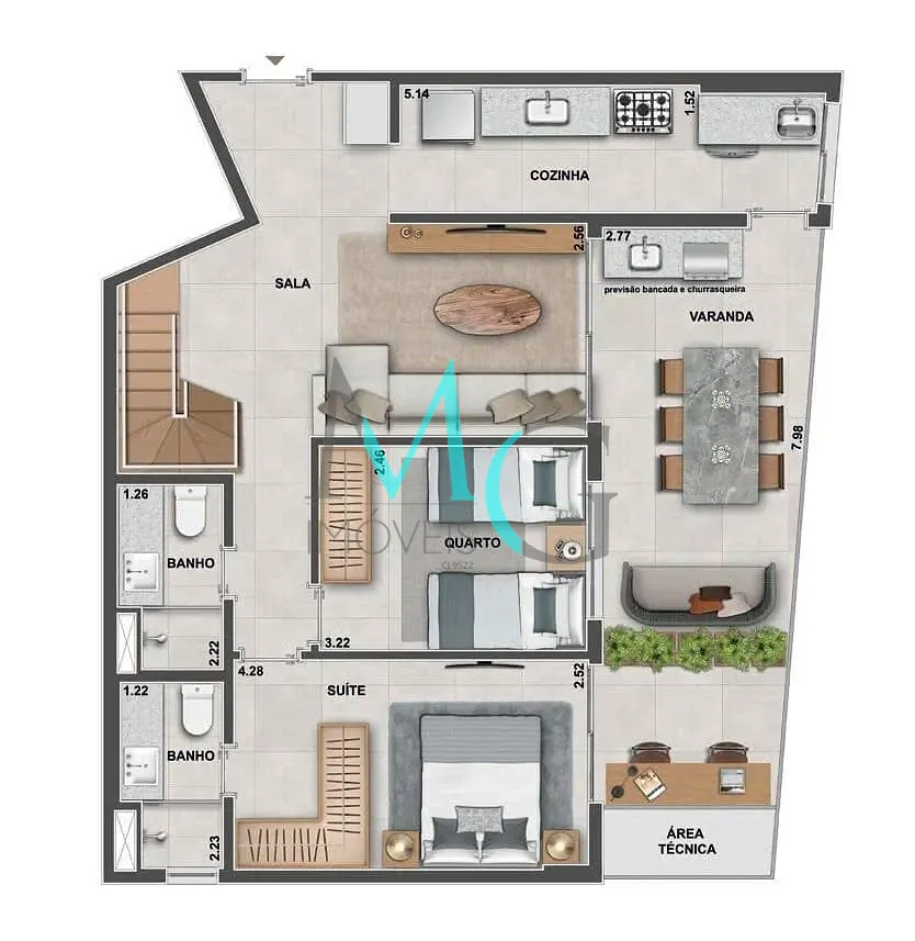 Apartamento, 2 quartos, 113 m² - Foto 31