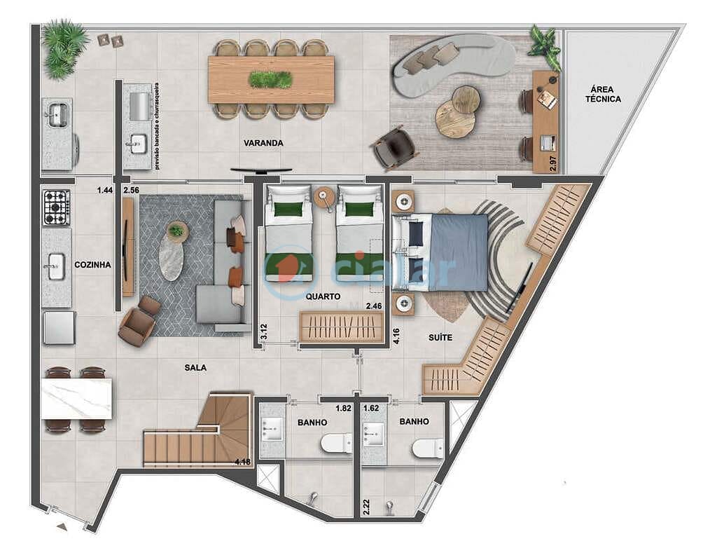 Cobertura à venda com 3 quartos, 200m² - Foto 40