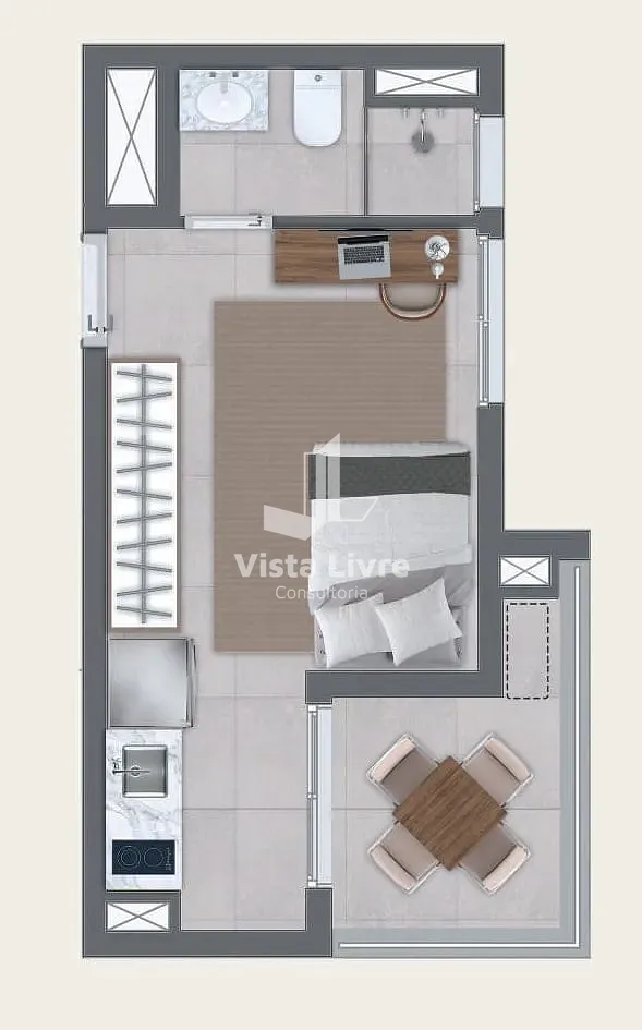 Apartamento, 1 quarto, 23 m² - Foto 18